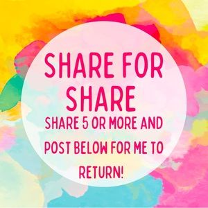 Share 10+ and post below that you shared mine, so that I may return shared!